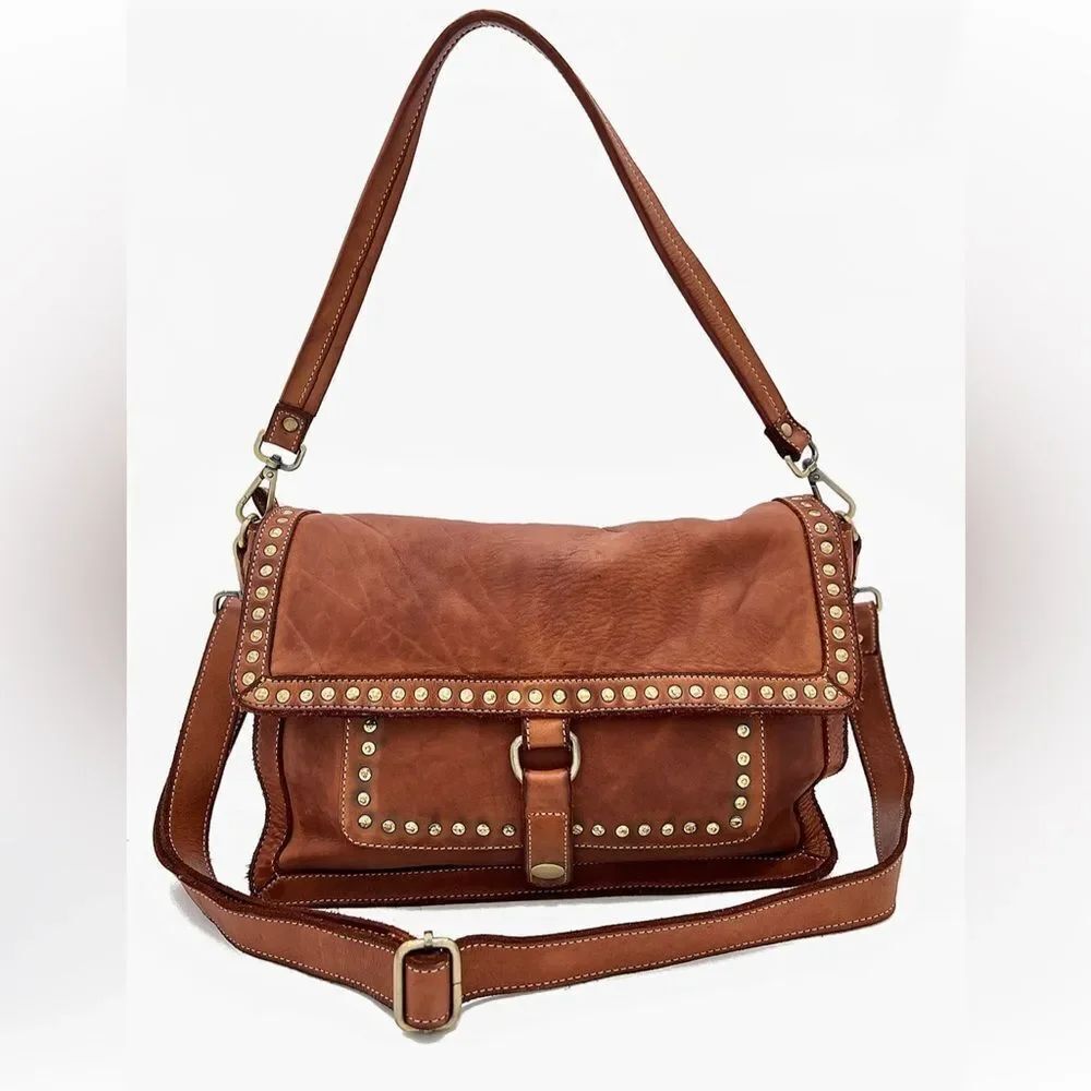 Free People & BOLSA NOVA
Emily Studded Shoulder Bag In Cognac